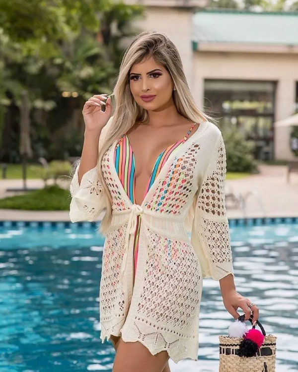 Modelo de moda praia de crochê 5
